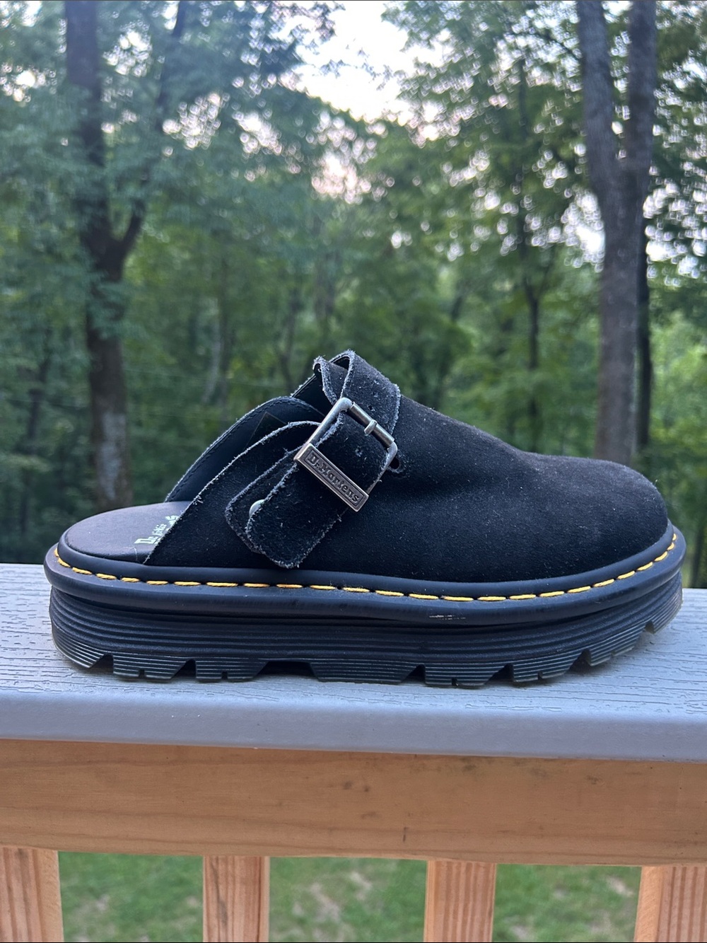 Dr. Martens ZEBZAG Suede Slingback Platform Mule Women’s 10 Men’s 9 - Picture 7 of 10